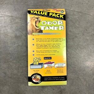 Zoo Med Odor Tamer Activated Carbon Terrarium Cage Liners 12 Pack New